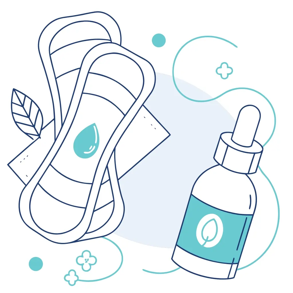 صورة توضح بعض علاجات التهاب المهبل الهوائي