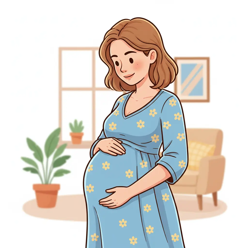 رسم توضيحي لامرأة حامل يوضح كيفية استخدام تحاميل المهبل أثناء الحمل لعلاج العدوى.